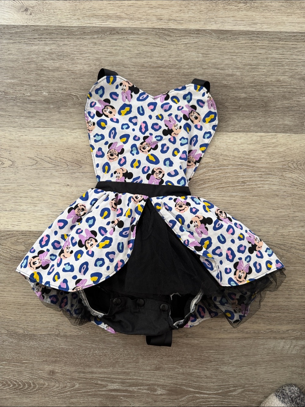 Handmade Minnie Mouse Pink Leopard Print Onesie Dress- Animal Kingdom Perfection